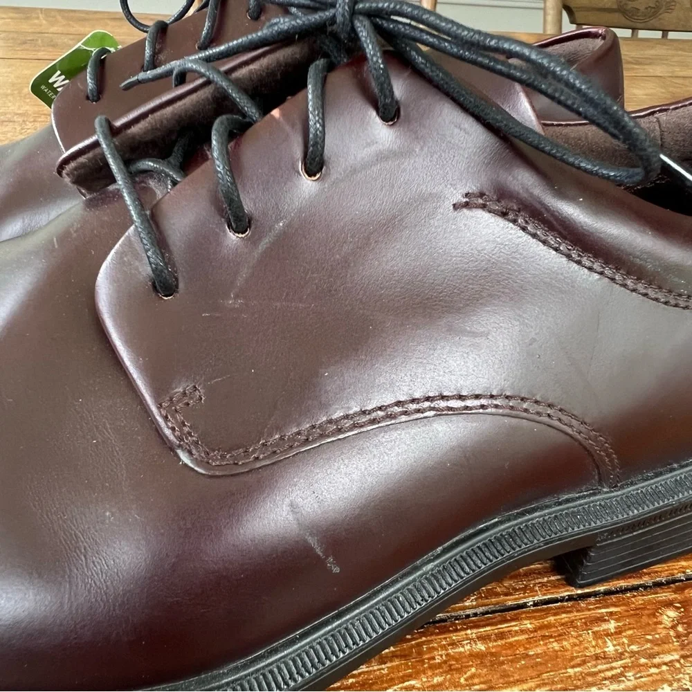 NEW Rockport Leather Ellingwood Oxford Waterproof Burgundy Men’s Sz 8.5M